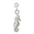 Sterling Silver Polished and Textured Seahorse Charm QC8778