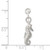 Sterling Silver Polished and Textured Seahorse Charm QC8778