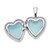Sterling Silver Rhodium-plated Floral Heart Wings 12mm Heart Locket QLS488