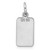 Sterl Silver Rh-plt Engraveable Rectangle Polished Front/Back Disc Charm QM447/27P