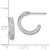 Sterling Silver Rhodium-plated CZ 14x3.5mm C-Hoop Post Earrings QE13742