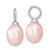 Sterling Silver RH 7-8mm Wht/Pk FWC Pearl CZ Changeable Earring QE13851SET