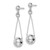 Sterling Silver Rhodium-plated Post Dangle Earrings QE11368