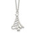 Sterling Silver Polished Christmas Tree Necklace QG3709-18