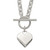 Sterling Silver Engraveable Heart Toggle Necklace QG2532-18
