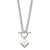 Sterling Silver Engraveable Heart Toggle Necklace QG2532-18