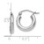 10K White Gold Polished 3mm Tube Hoop Earrings 10T852