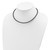 Sterling Silver 16inch 3mm Black Rubber Cord Necklace QG1257-16