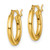 Sterling Silver Gold-Tone Polished 2.5x15mm Hoop Earrings QE13149