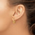 Sterling Silver Gold-Tone Polished 2.5x15mm Hoop Earrings QE13149