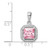 Sterling Silver Rhodium Plated Clear CZ and Square Pink CZ Pendant QP5265OCT