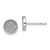 Sterling Silver Rhodium-plated Enamel Glitter Fabric Round Post Earrings QE13295