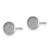 Sterling Silver Rhodium-plated Enamel Glitter Fabric Round Post Earrings QE13295