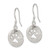 Sterling Silver Polished Paw Print Shepherd Hook Earrings QE11946