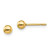 Sterling Silver Gold-Tone Polished 4mm Ball Post Earrings QE13330
