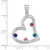 SS/Rhodium-plated 4 Birthstone Heart with SS Bezel Family Pendant QMP2/4SS