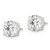 Sterling Silver Polish 8mm Round CZ Infinity Heart Basket Set Stud Earrings QE16140