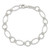 Sterling Silver Polished Textured Fancy Circle and Oval Link Bracelet QG3059-7.5