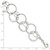 Sterling Silver Polished Textured Fancy Circle Link Bracelet QG3070-7.5
