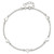 Sterling Silver 9 inch Polished Heart Plus 1in ext. Anklet QG2812-9