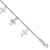 Sterling Silver Polished CZ Crosses w/ 1in Ext. Children's Bracelet QG2829-6