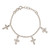 Sterling Silver Polished CZ Crosses w/ 1in Ext. Children's Bracelet QG2829-6