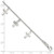 Sterling Silver Polished CZ Crosses w/ 1in Ext. Children's Bracelet QG2829-6