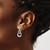 Brilliant Embers Sterling Silver Rhodium-plated 24 Stone Micro Pav CZ Dangle Post Earrings QMP188