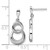 Brilliant Embers Sterling Silver Rhodium-plated 24 Stone Micro Pav CZ Dangle Post Earrings QMP188