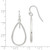 Sterling Silver Polished Teardrop Dangle Earrings QE12083