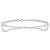 Sterling Silver 2-Strand Curved Bar Beaded 9in Plus 1in ext. Anklet QG4728-9