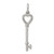 Sterling Silver Rhodium-plated Key Pendant QP1574