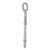 Sterling Silver Rhodium-plated Key Pendant QP1574