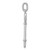 Sterling Silver Rhodium-plated Key Pendant QP1574