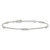 Sterling Silver Polished Bead 9in Plus 1in ext. Anklet QG3136-9