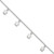 Sterling Silver Polished Turtle 9in Plus 1in Ext. Anklet QG3166-9