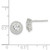 Sterling Silver Polished & Textured CZ Halo Round Post Earrings QE14579