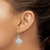 Sterling Silver Polished & Textured Double Square Dangle Earrings QE12101