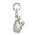 Sterling Silver Polished Crown Charm QP1951