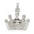 Sterling Silver Polished Crown Charm QP1951