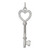 Sterling Silver Rhodium-plated CZ Heart Key Pendant QP1550