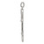 Sterling Silver Rhodium-plated CZ Heart Key Pendant QP1550
