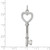 Sterling Silver Rhodium-plated CZ Heart Key Pendant QP1550