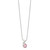 Sterling Silver Pink CZ Necklace QH640-18