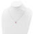 Sterling Silver Pink CZ Necklace QH640-18