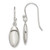 Sterling Silver Oval Bead Dangle Earrings QE14640