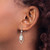 Sterling Silver Polished & Hammered Oval Dangle Earrings QE14698