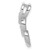 Sterling Silver Rhodium Plated CZ Multi Hearts Chain Slide QP2801