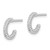Sterling Silver Rhodium-plated In/Out CZ Hoop Post Earrings QE14751