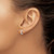 Sterling Silver Rhodium-plated In/Out CZ Hoop Post Earrings QE14751